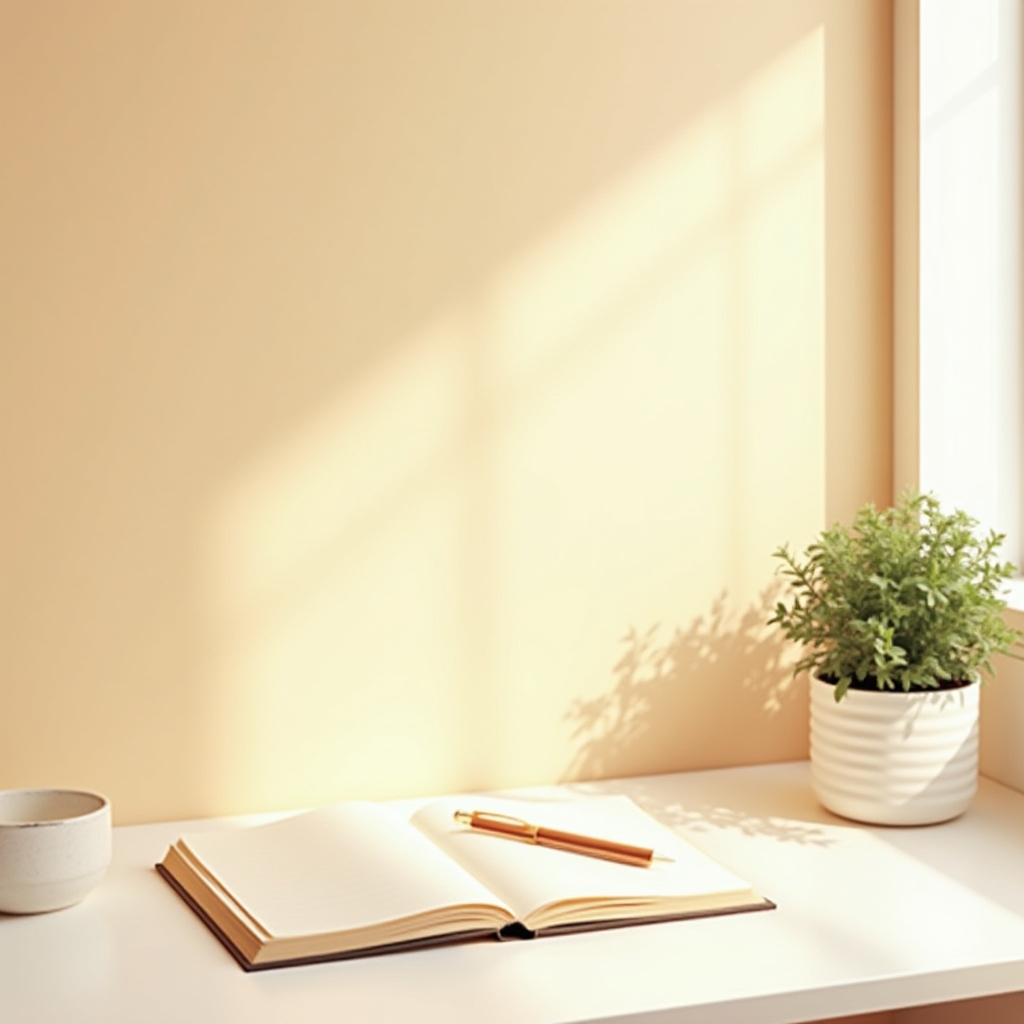 Espacio de trabajo limpio y organizado con luz natural